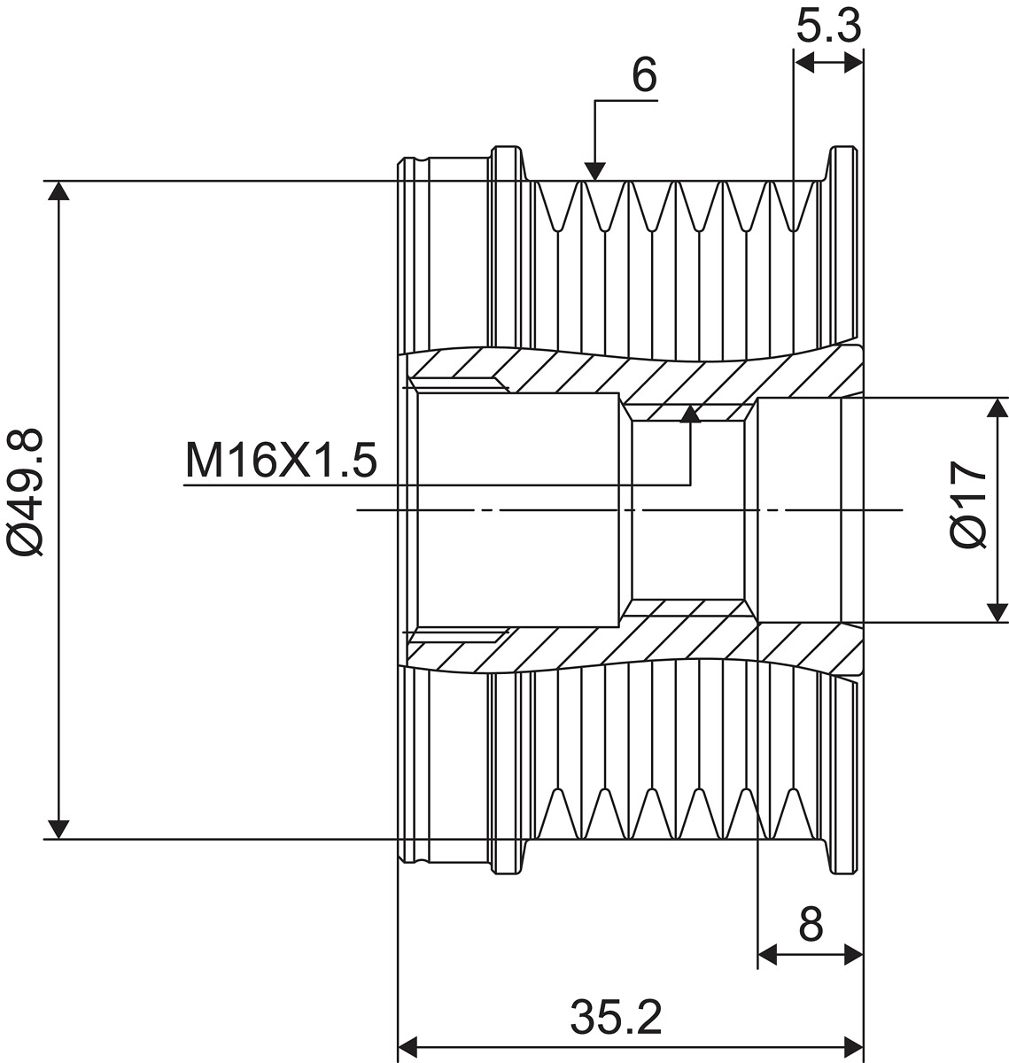 DISPOSITIVO RUOTA LIBERA ALTERNATORE